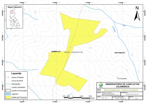 Mapa Proyecto Minero Las Huaquillas