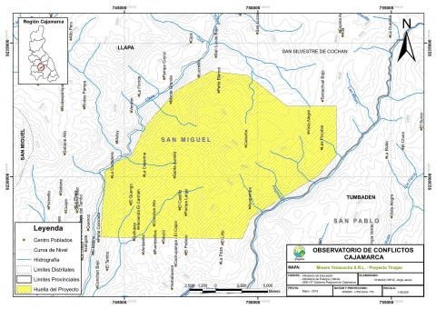 Mapa Proyecto Minero Tinajas